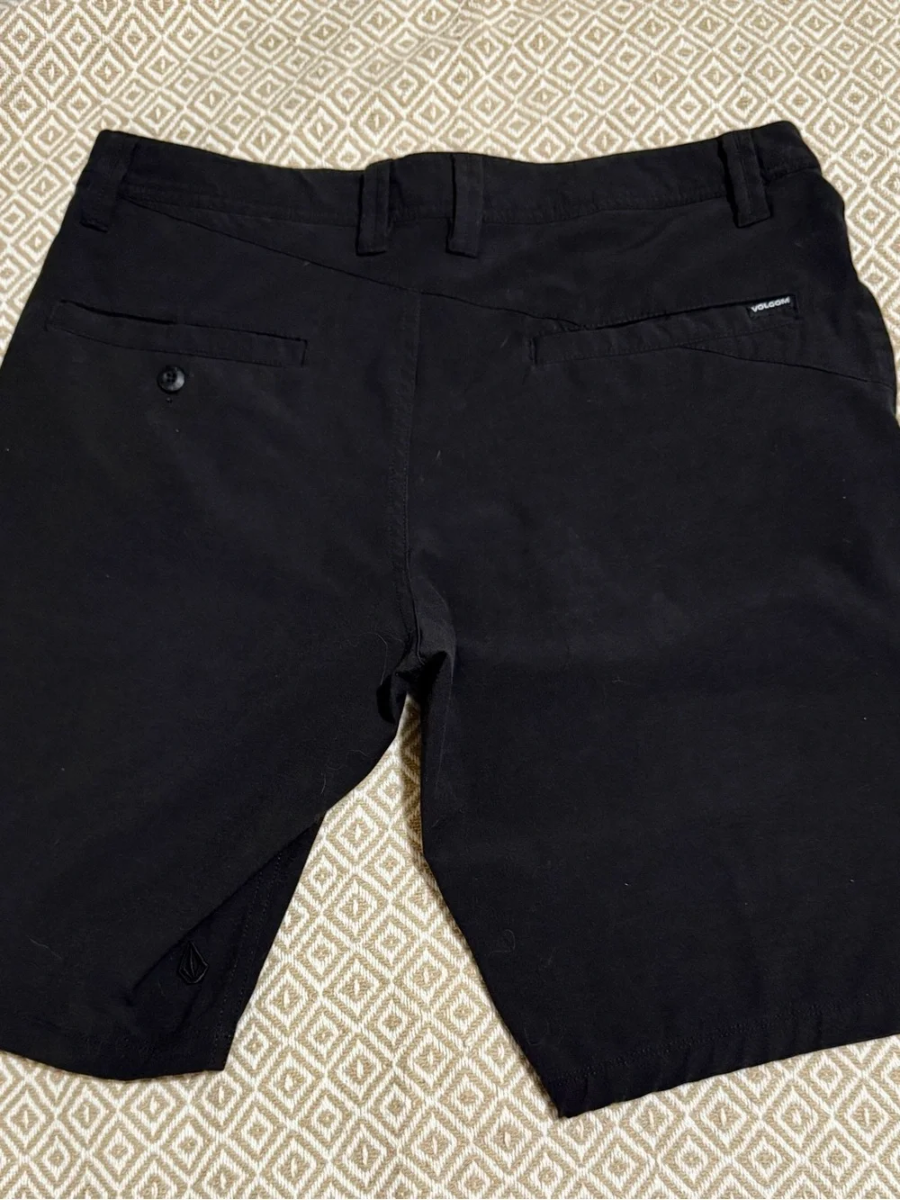 Volcom Men's Black Flat Front Shorts